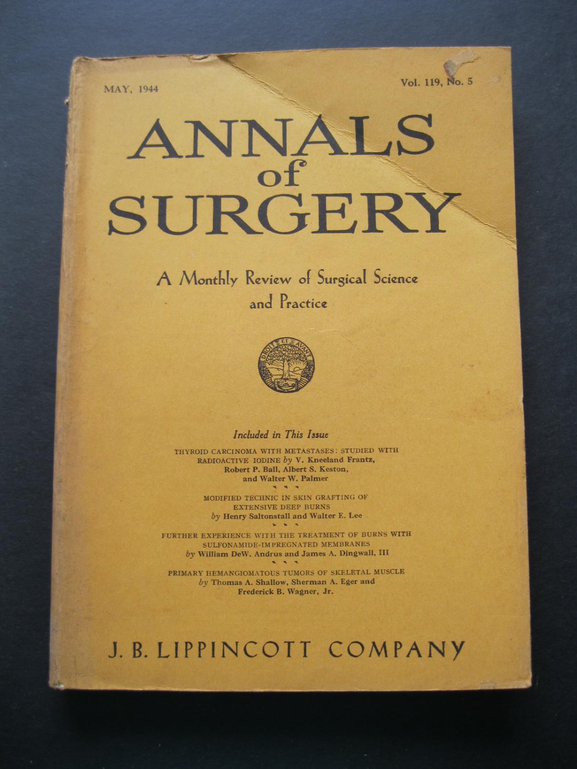 Annals of surgery